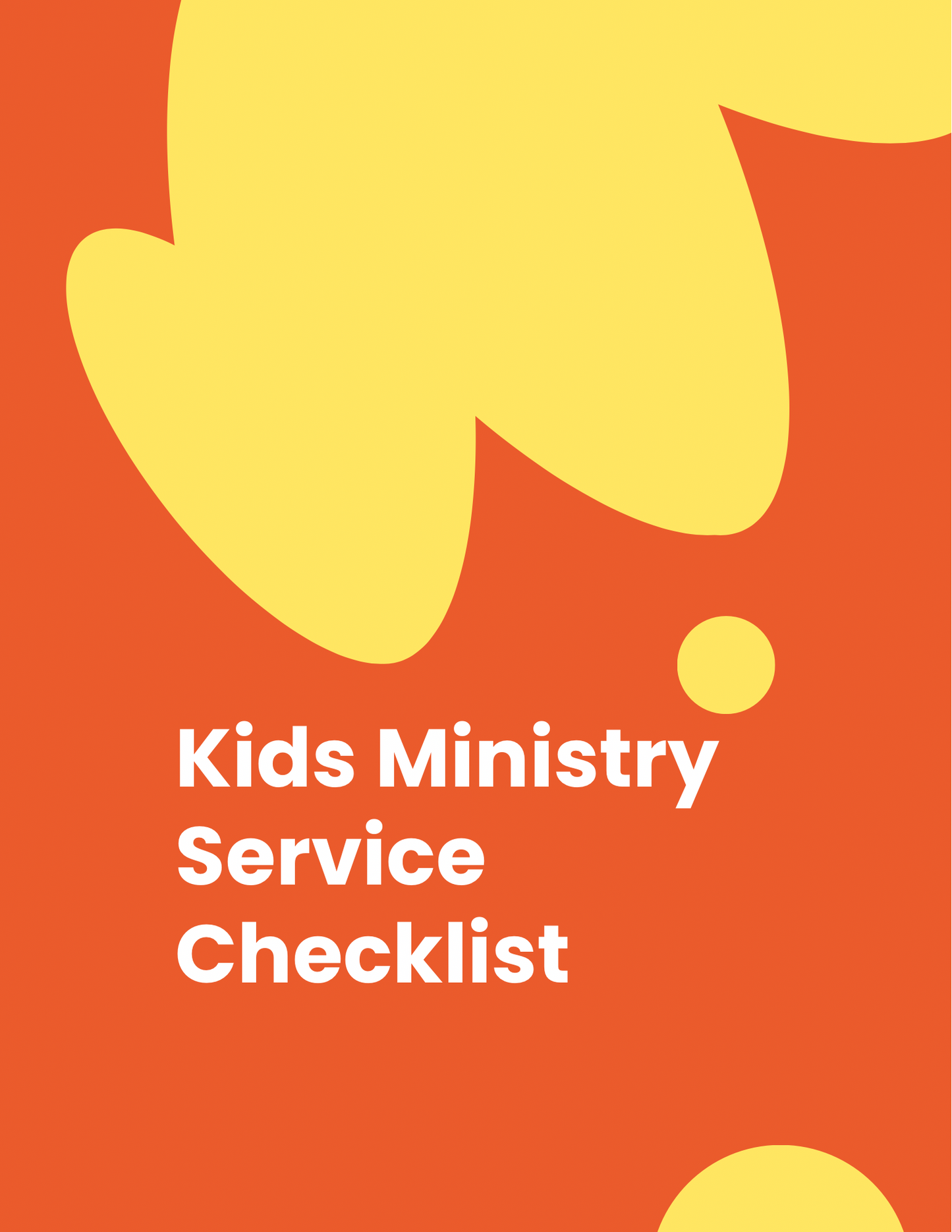 Ministry Team Training Plan