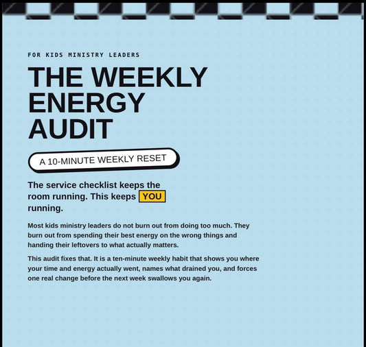 The Weekly Energy Audit — A 10-Minute Reset